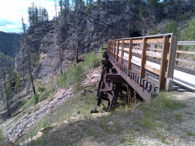Side view of a small trestle