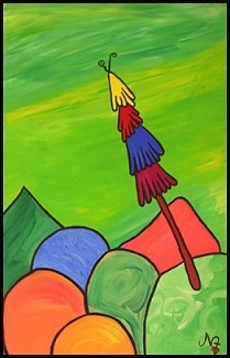 "Rainbow Tree" 1'9x2'9 - $200